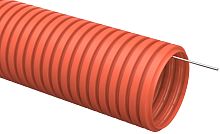 Труба гофрированная ПНД d=20мм с зондом оранжевая (50м) | код CTG20-20-K04-050 | IEK